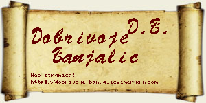 Dobrivoje Banjalić vizit kartica